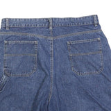 Gloria Vanderbilt Womens Blue Denim Mini Cotton Blend Skort L Pockets Zip Casual