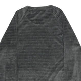 OVS Womens Black Velvet Patterned Jumper Round Neck Basic Knit Size S Heart