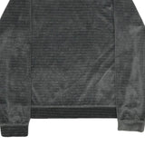 OVS Womens Black Velvet Patterned Jumper Round Neck Basic Knit Size S Heart