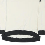 THE NORTH FACE Womens White & Black Crew Neck S Cotton Blend Sweatshirt Outdoor