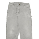 DICKIES Mens Jeans Grey Regular Straight Denim W34 L33 Workwear Zip Closure