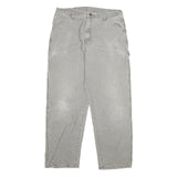 DICKIES Mens Jeans Grey Regular Straight Denim W34 L33 Workwear Zip Closure