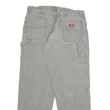 DICKIES Mens Jeans Grey Regular Straight Denim W34 L33 Workwear Zip Closure