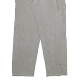 DICKIES Mens Jeans Grey Regular Straight Denim W34 L33 Workwear Zip Closure