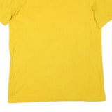 REEBOK Mens Yellow Cotton Blend Graphic T-Shirt S Short Sleeve Crew Neck Logo
