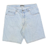 MCPANTHON Mens Shorts Blue Denim L W34 Casual Cotton Summer