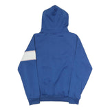 ADIDAS Womens Blue & White Hoodie Jacket UK 14 Polyester Blend Zip Casual