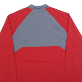ADIDAS Mens Red & Grey Athletic Training Jacket M Polyester Zip Plain Sportswear