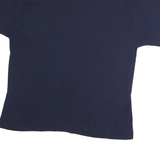 CHAMPION Mens Navy Blue Cotton T-Shirt XL Short Sleeve Crew Neck Logo Print