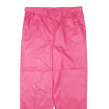 Womens Cotton Blend Pink Relaxed Tapered Trousers W32 L27 Casual Comfort