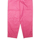 Womens Cotton Blend Pink Relaxed Tapered Trousers W32 L27 Casual Comfort