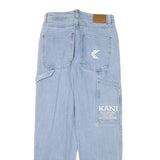 KARL KANI Womens Jeans Blue Relaxed Straight Denim Light W28 L30 Casual Urban