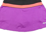 FILA Womens Purple & Pink Athletic Mini Skort Polyester Blend Size M Activewear