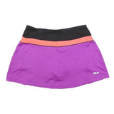 FILA Womens Purple & Pink Athletic Mini Skort Polyester Blend Size M Activewear