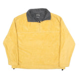 ST JOHNS BAY Mens Yellow Plush Fleece Jumper Long Sleeve Half Zip XL Soft Warm