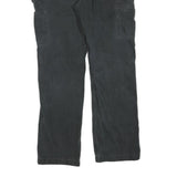 CARHARTT Mens Black Cotton Blend Regular Fit Straight Leg Trousers W36 L32