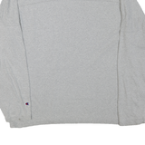 CHAMPION Mens Grey Athletic T-Shirt XL Long Sleeve Crew Neck Cotton Blend