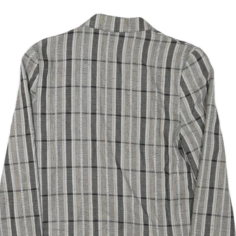 MISS SMITH Womens Grey Check Blazer Jacket L Polyester Blend Button Closure