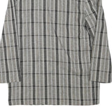 MISS SMITH Womens Grey Check Blazer Jacket L Polyester Blend Button Closure