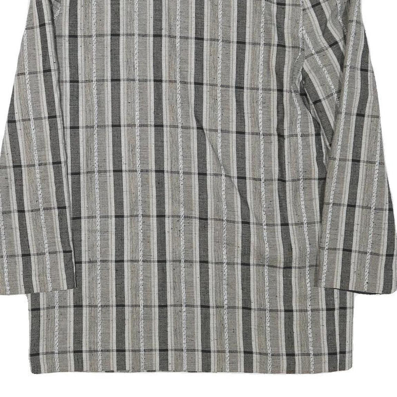 MISS SMITH Womens Grey Check Blazer Jacket L Polyester Blend Button Closure