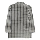 MISS SMITH Womens Grey Check Blazer Jacket L Polyester Blend Button Closure