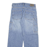 DENVER HAYES Mens Jeans Blue Relaxed Straight Denim Medium W34 L32 Casual