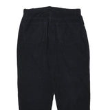 CORNICHE Mens Cotton Blend Black Relaxed Straight Trousers W34 L28 Casual Zip