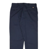 DICKIES Mens Cotton Blend Navy Regular Fit Straight Leg Trousers W36 L32