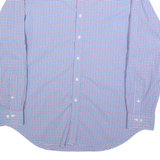 POLO RALPH LAUREN Mens Blue Red Check Shirt XL Classic Cotton Long Sleeve Button