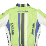 SUGOI Mens Green & Blue Cannondale Graphic T-Shirt L Short Sleeve Zip Neck