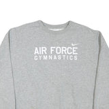 NIKE Mens Grey Air Force Gymnastics Crew Neck M Sweatshirt Cotton Blend Pullover