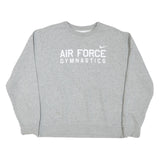NIKE Mens Grey Air Force Gymnastics Crew Neck M Sweatshirt Cotton Blend Pullover