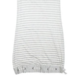 BURBERRY Girls Grey & White Stripe Day Jersey Dress M Cotton Blend Short Sleeve