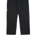 WRANGLER Mens Cotton Black Relaxed Straight Trousers W36 L34 Workwear Utility