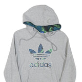 ADIDAS Womens Grey Hoodie XS Cotton Blend Pullover Casual Sportswear