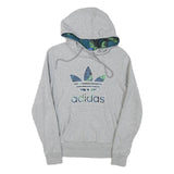 ADIDAS Womens Grey Hoodie XS Cotton Blend Pullover Casual Sportswear