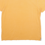 TOMMY HILFIGER Mens Yellow Polo Shirt L Cotton Short Sleeve Basic Logo