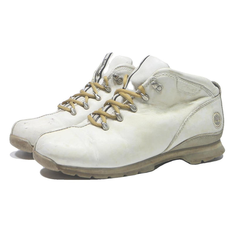 TIMBERLAND Womens White Leather Ankle Boots UK 7 Comfortable Casual Wear