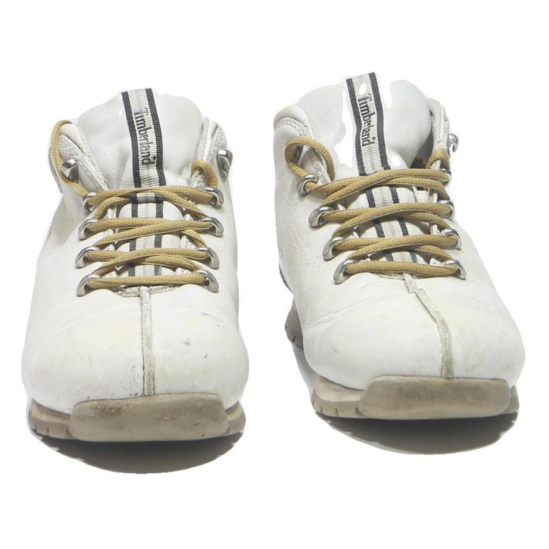 TIMBERLAND Womens White Leather Ankle Boots UK 7 Comfortable Casual Wear