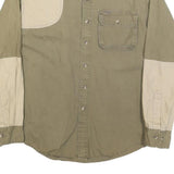 GUIDE SERIES Mens Beige & Cream Cotton Blend Shirt M Colourblock Casual Utility