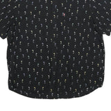 LEVI'S Mens Black Shirt 2XL Cotton Blend Short Sleeve Casual Printed