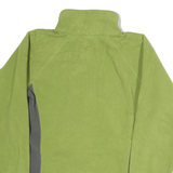 THE NORTH FACE Womens Green & Grey Fleece Jacket M Polyester Zip Outdoor Casual