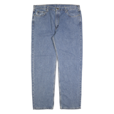 CARHARTT Mens Jeans Blue Relaxed Straight Denim Medium W42 L34 Workwear Zip