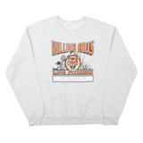 JERZEES Mens Grey Rolling Hills Life Fitness Crew Neck M Cotton Blend Sweatshirt