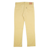 LEVI'S Mens Cotton Blend Beige Classic Straight Trousers W34 L32 Casual Zip