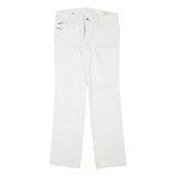 DIESEL Womens Jeans White Regular Straight Denim W32 L33 Classic Fit Zip