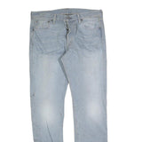 LEVI'S 501 Mens Jeans Blue Regular Straight Denim Light W37 L34 Classic Design