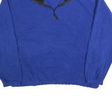 TIMBERWEAR Mens Blue & Black Pullover Plain 1/4 Zip Jumper Polyester XL Relaxed