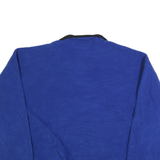 TIMBERWEAR Mens Blue & Black Pullover Plain 1/4 Zip Jumper Polyester XL Relaxed