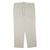 NAUTICA Mens Regular Fit Beige Cotton Blend Trousers W36 L29 Casual Zip Closure